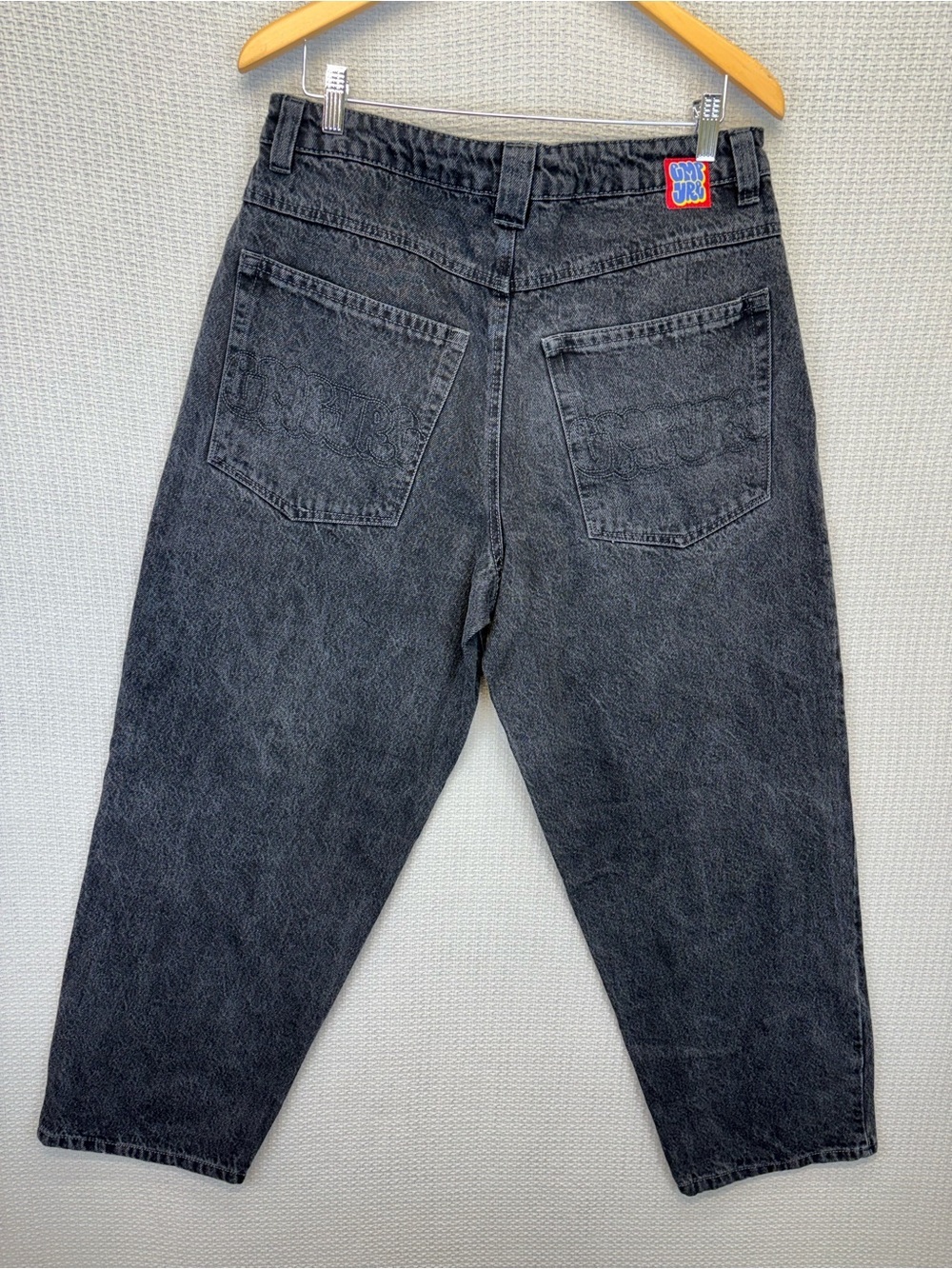 Empyre Jeans Mens 32 Denim Black Outdoor Streetwear Y2K Relaxed Baggy Hip Hop - Picture 7 of 11